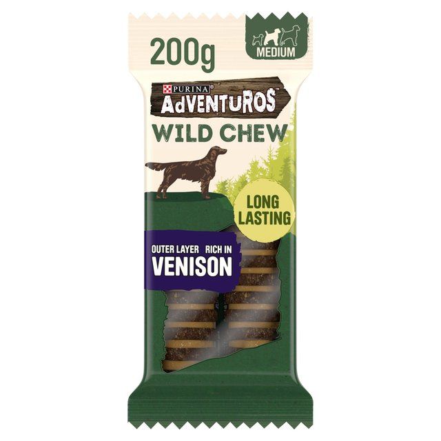 Adventuros Wild Chew Venison Medium Dog Treats   200g - McGrocer