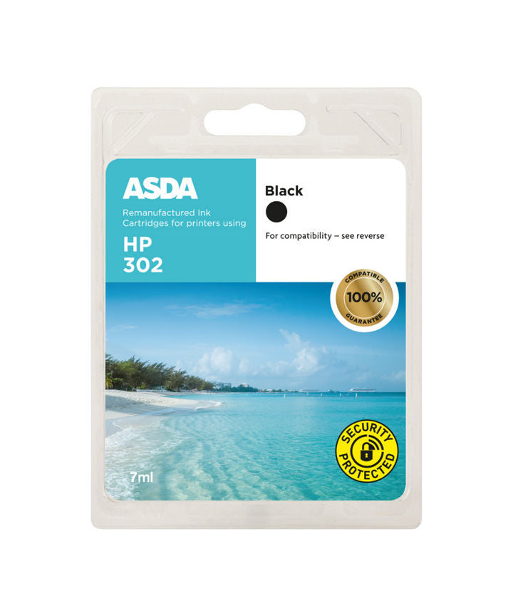 ASDA HP302 Black Ink Cartridge - McGrocer
