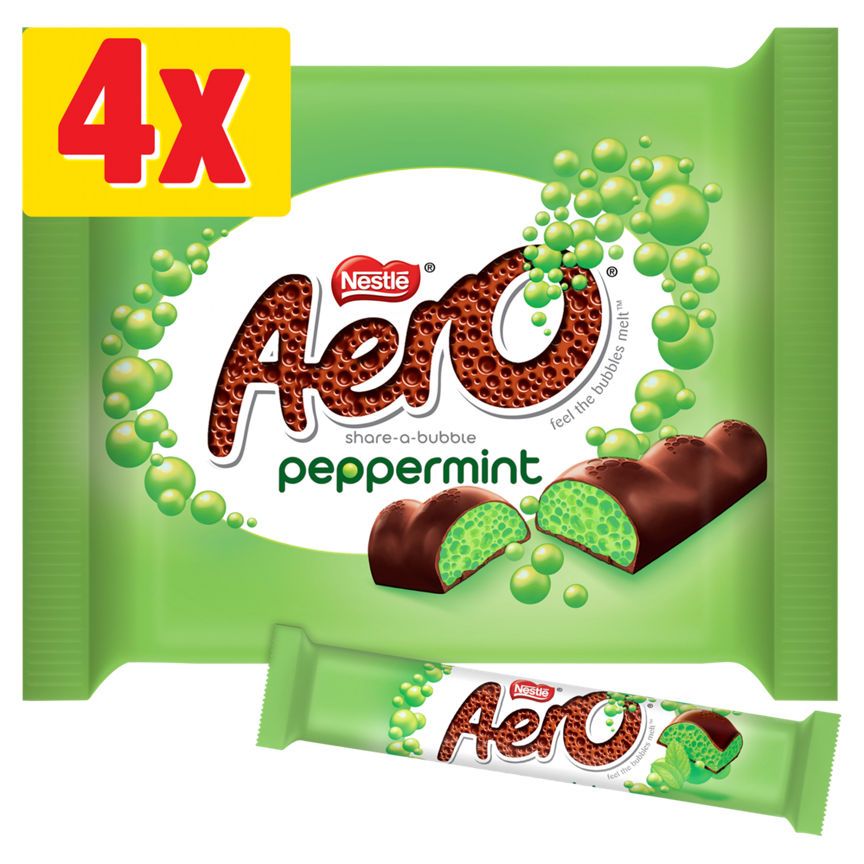Aero Bubbly Peppermint Mint Chocolate Bars Multipack - McGrocer