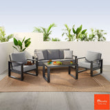 Agio Turin 4 Piece Deep Seating Patio Set - McGrocer