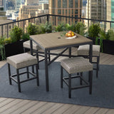 Agio Winlock 5 Piece Woven High Dining Set + Cover - McGrocer