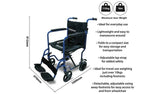 Aidapt Aluminium Compact Blue Transit Chair - McGrocer