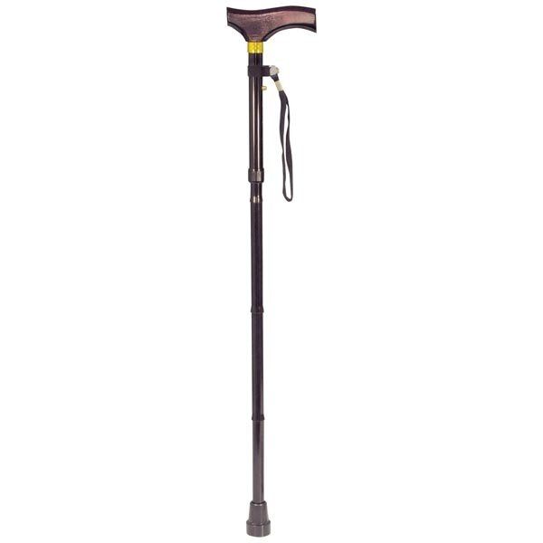Aidapt Collapsible Walking Stick with Wooden Handle - McGrocer