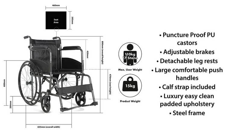 Aidapt Self Propelled Wheelchair - McGrocer