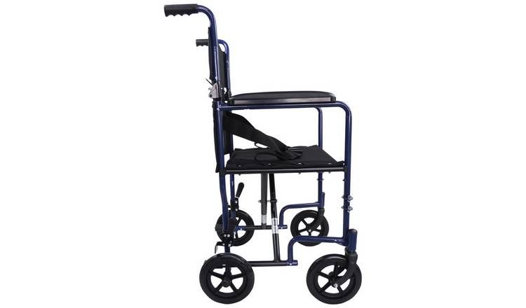 Aidapt Steel Compact Blue Transit Chair - McGrocer