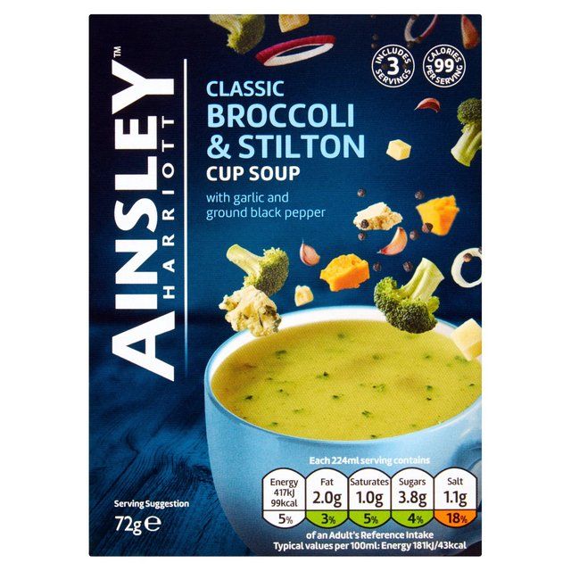 Ainsley Harriott Broccoli & Stilton Cup Soup   72g - McGrocer