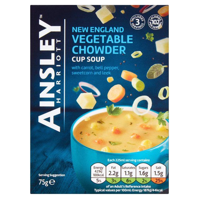 Ainsley Harriott Vegetable Chowder Cup Soup   75g - McGrocer