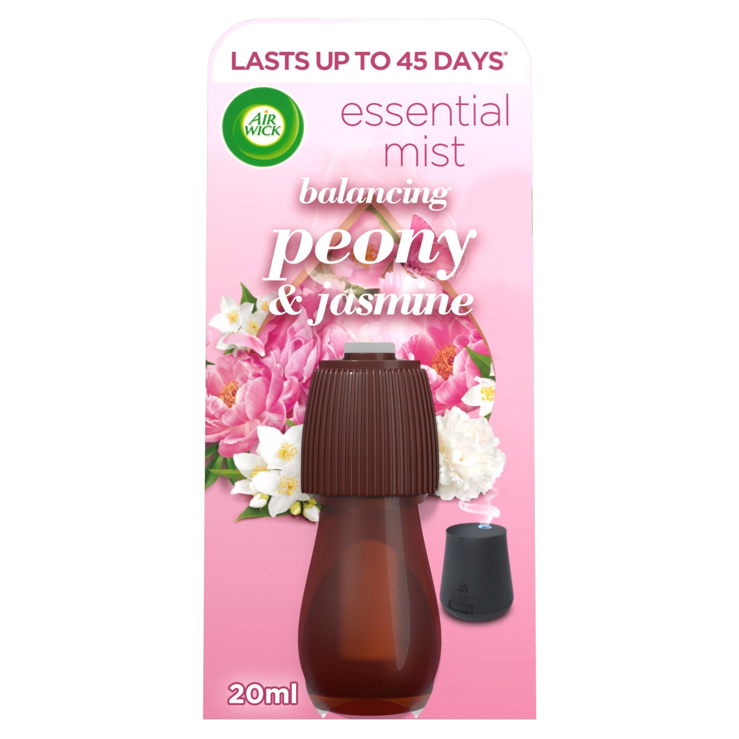 Air Wick Air Freshener Essential Mist Refill Balancing Peony & Jasmine 20ml - McGrocer