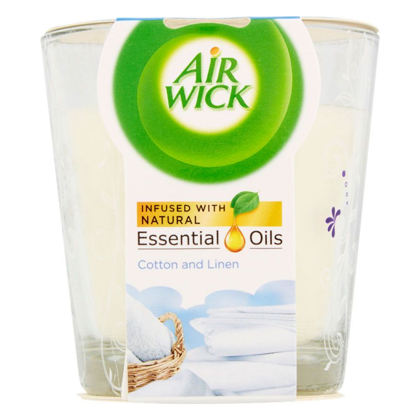 Air Wick Essential Oils Candle Cotton and Linen - McGrocer