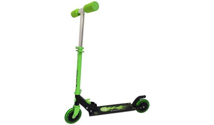 Airwalk Comet Light Up Foldable 2 Wheel Scooter - Green - McGrocer