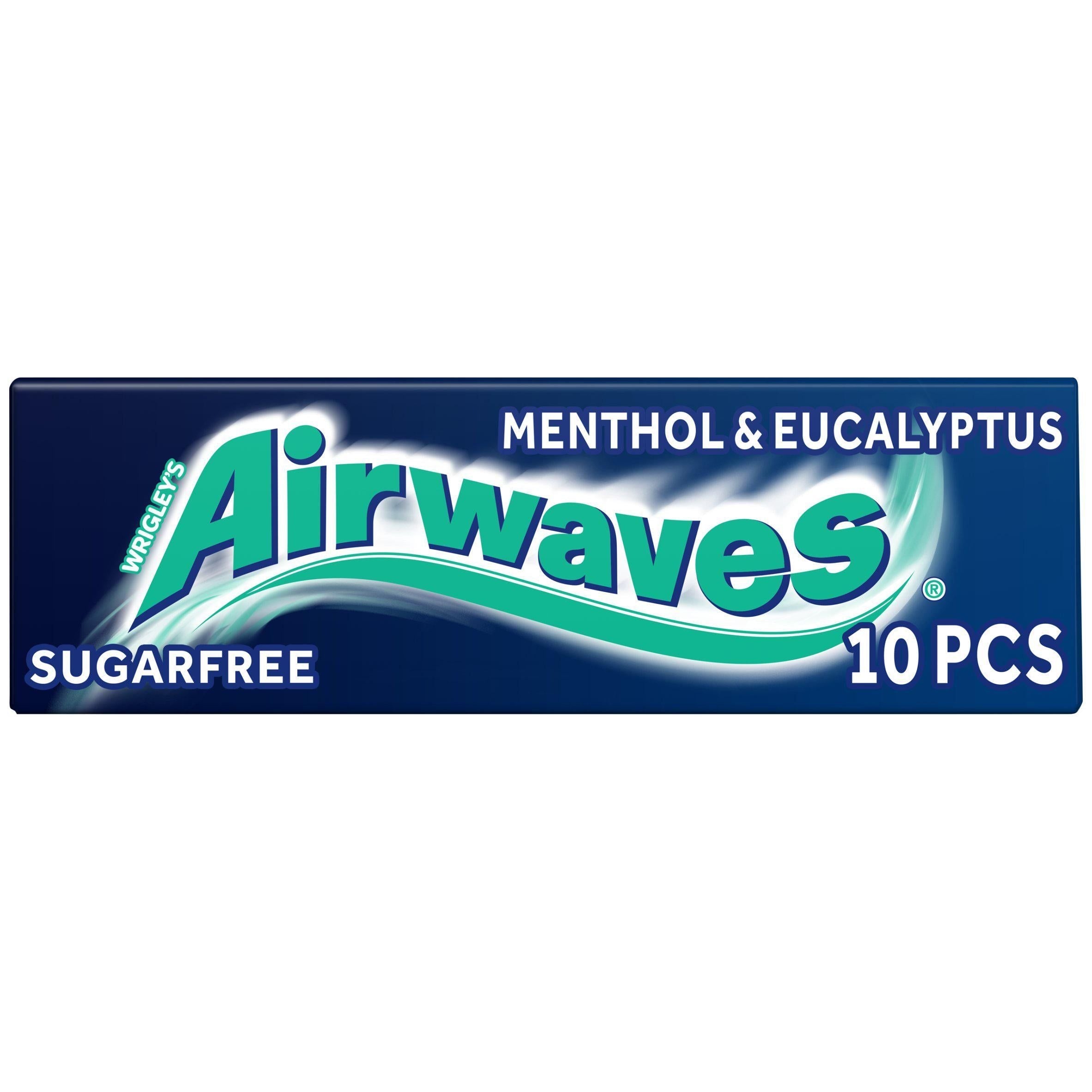 Airwaves Menthol & Eucalyptus Sugarfree Chewing Gum 10 Pieces - McGrocer