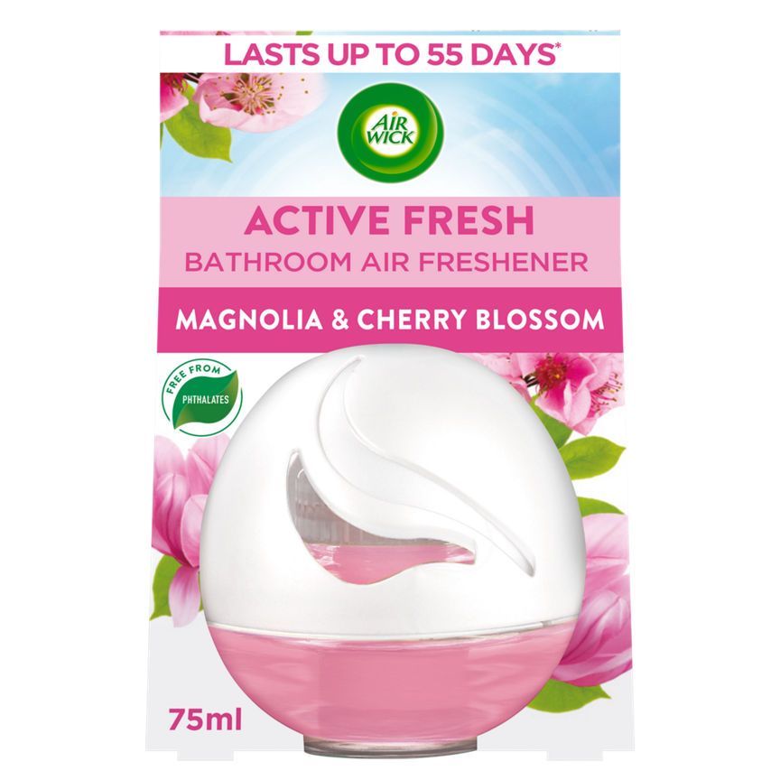 Airwick Active Fresh Bathroom Air Freshener Magnolia & Cherry Blossom 75ml - McGrocer