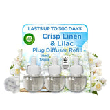 Airwick Crisp Linen & Lilac Plug In Triple Refill   3 x 19ml - McGrocer