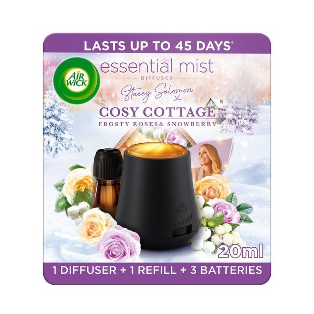 Airwick Essential Mist Kit Cosy Cottage Frosted Roses & Snowberry   20ml - McGrocer