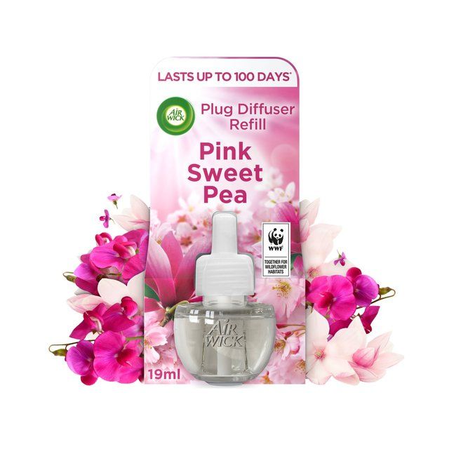 Airwick Pink Sweet Pea Plug In Refill   19ml - McGrocer