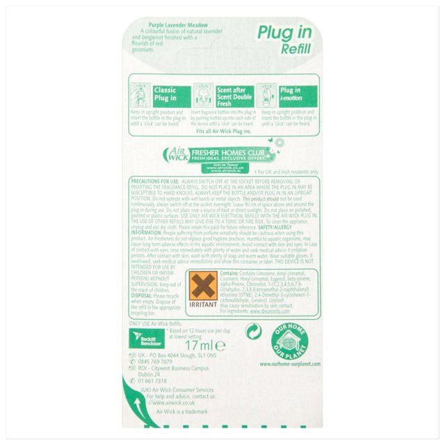 Airwick Purple Lavender Plug In Refill   19ml - McGrocer