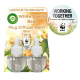 Airwick White Vanilla Bean Plug In Twin Refill   2 x 19ml - McGrocer