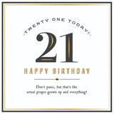 Alice Scott 21 Grown Up Birthday Card - McGrocer