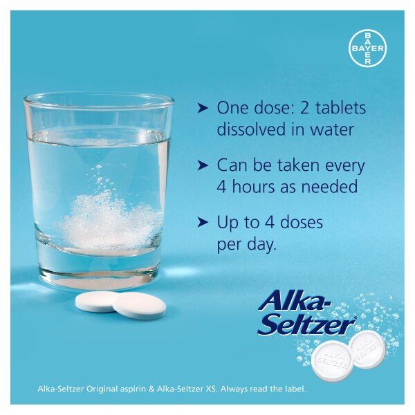 Alka Seltzer Original Fast Effective Pain Relief Effervescent 20 Tablets - McGrocer