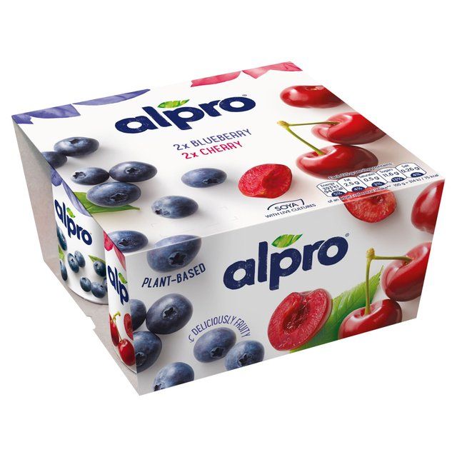 Alpro Blueberry & Cherry Yoghurt Alternative   4 x 125g - McGrocer