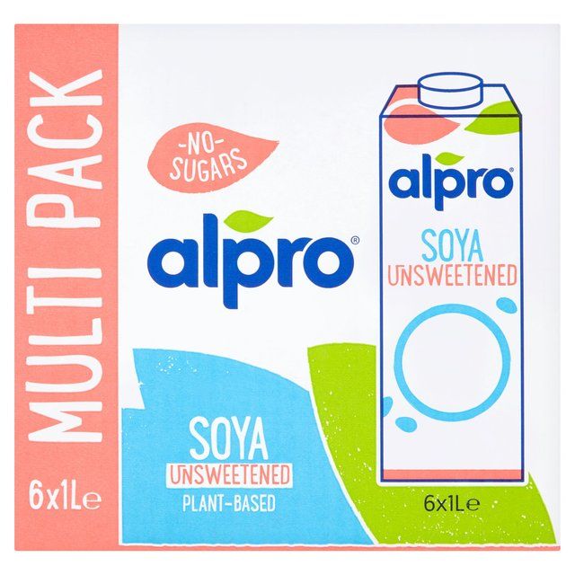 Alpro Longlife Unsweetened Soya Milk Alternative   6 x 1L - McGrocer