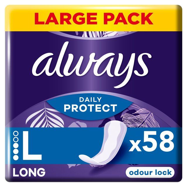 Always Dailies Extra Protect Panty Liners Large   58 per pack - McGrocer