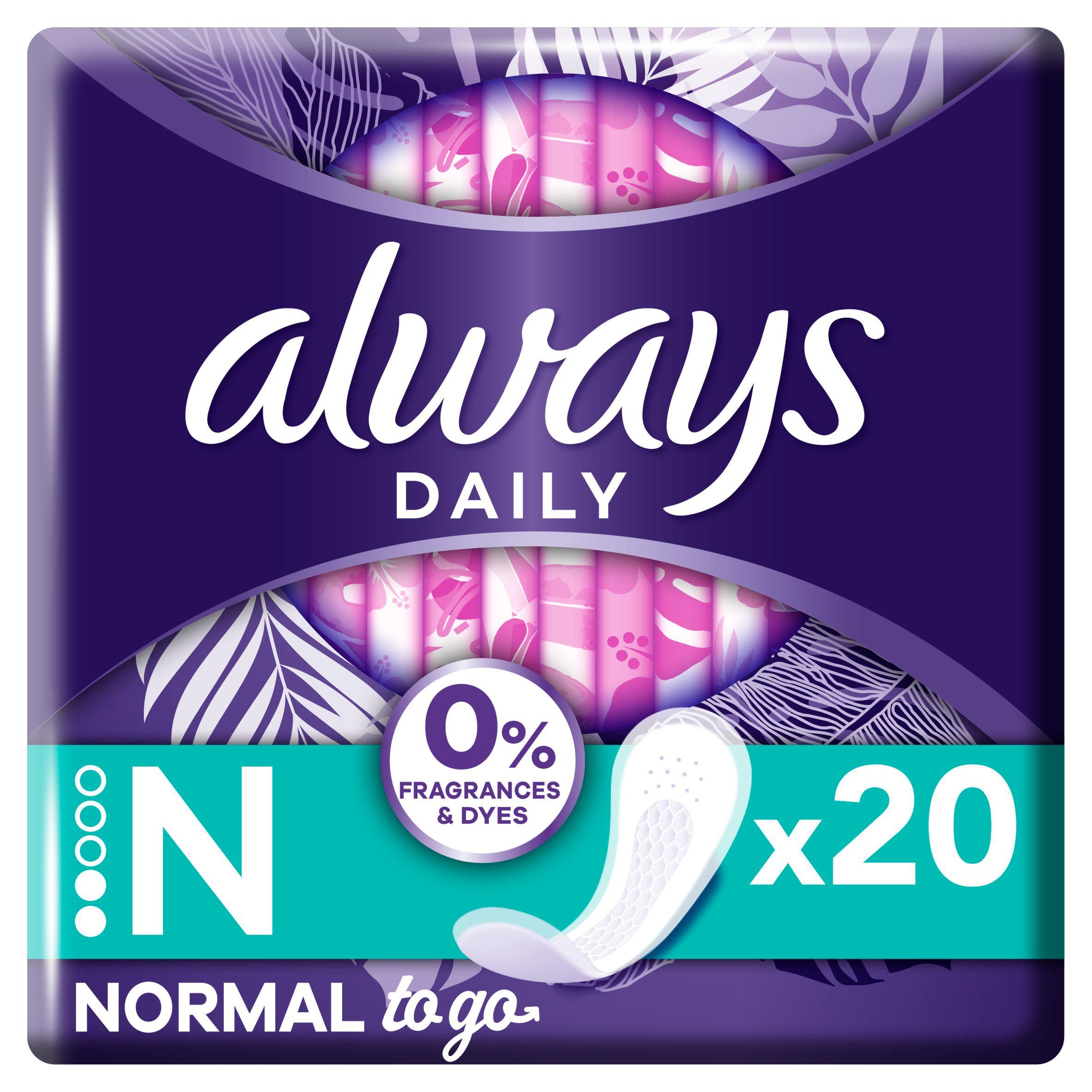 Always Dailies Singles To Go Panty Liners x 20 - McGrocer