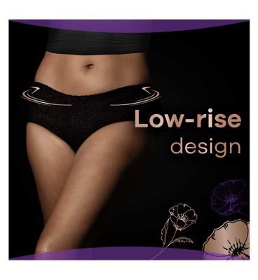 Always Discreet Boutique Incontinence Pants Low-Rise Large Black x8 - McGrocer