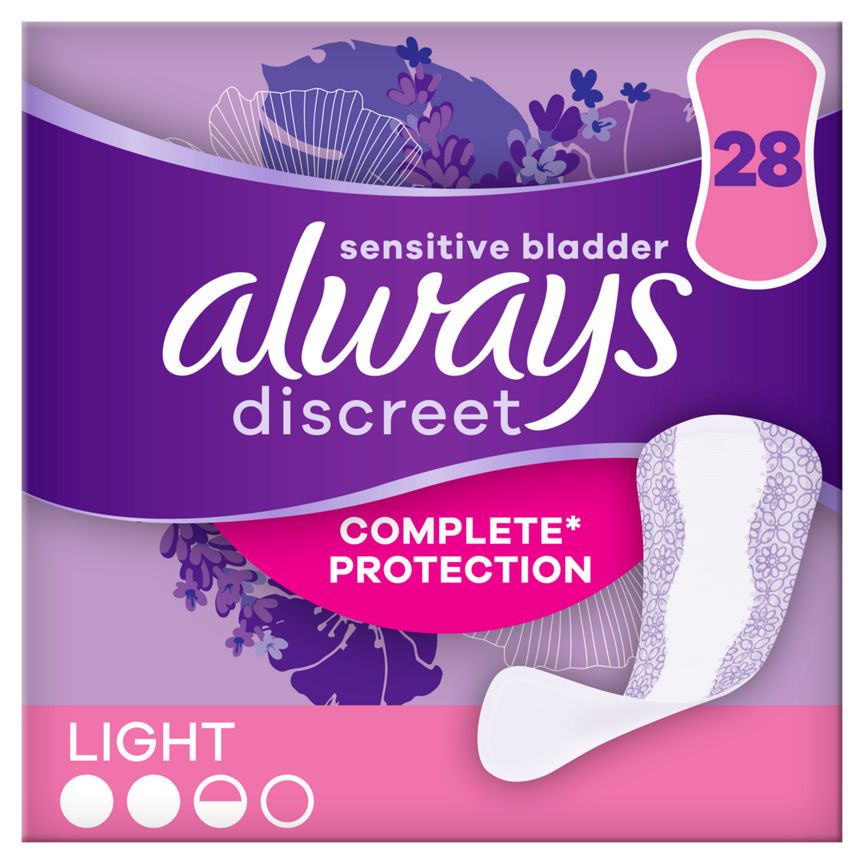 Always Discreet Incontinence Liners Light 28 Count - McGrocer