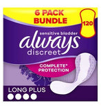 Always Discreet Incontinence Liners Long Plus - 120 Liners (6 pack bundle) - McGrocer