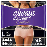 Always Discreet Incontinence Pants Boutique L   8 per pack - McGrocer