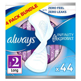 Always Infinity Long (Size 2) Wings Sanitary Towels 11 Pads x4 Bundle - McGrocer