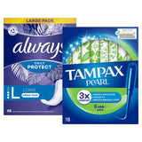 Always Long Panty Liners & Tampax Super Bundle - McGrocer