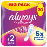 Always Platinum Long Plus (Size 2) Sanitary Towels Wings - McGrocer