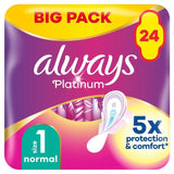 Always Platinum Normal Sanitary Towels Wings Size 1   24 per pack - McGrocer