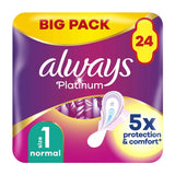 Always Platinum Normal Sanitary Towels With Wings 24 Pads - McGrocer