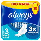 Always Sanitary Towels Ultra Day & Night (Size 3) Wings   18 per pack - McGrocer