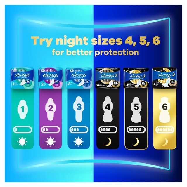 Always Sanitary Towels Ultra Night (Size 3) Wings   9 per pack - McGrocer