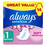 Always Sensitive Normal Ultra (Size 1) Sanitary Towels Wings 14 Pads - McGrocer