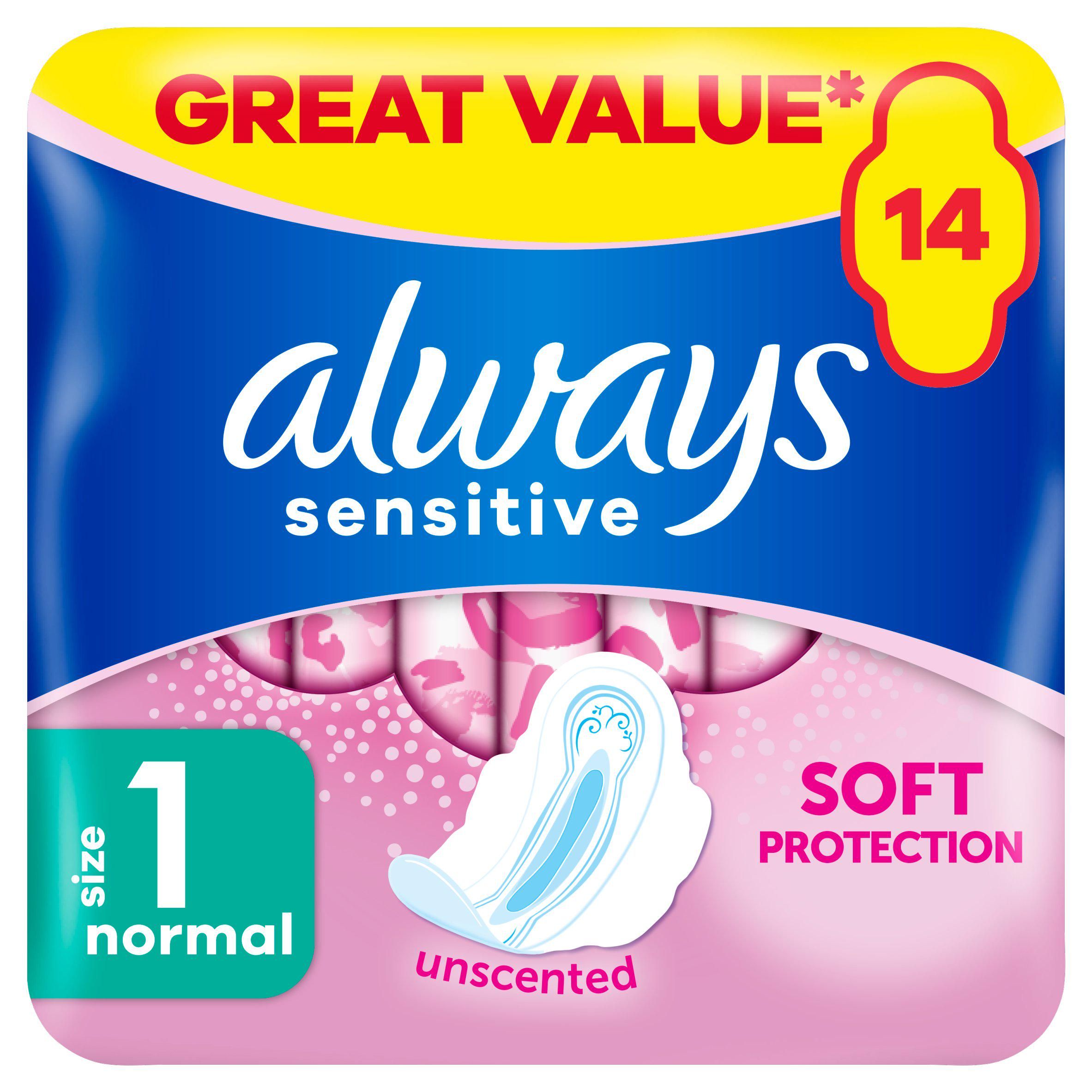 Always Sensitive Normal Ultra (Size 1) Sanitary Towels Wings x14 - McGrocer
