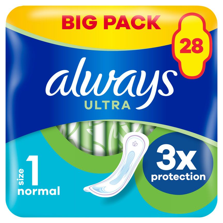 Always Ultra Sanitary Towels Normal (Size 1) x 28 Pads - McGrocer