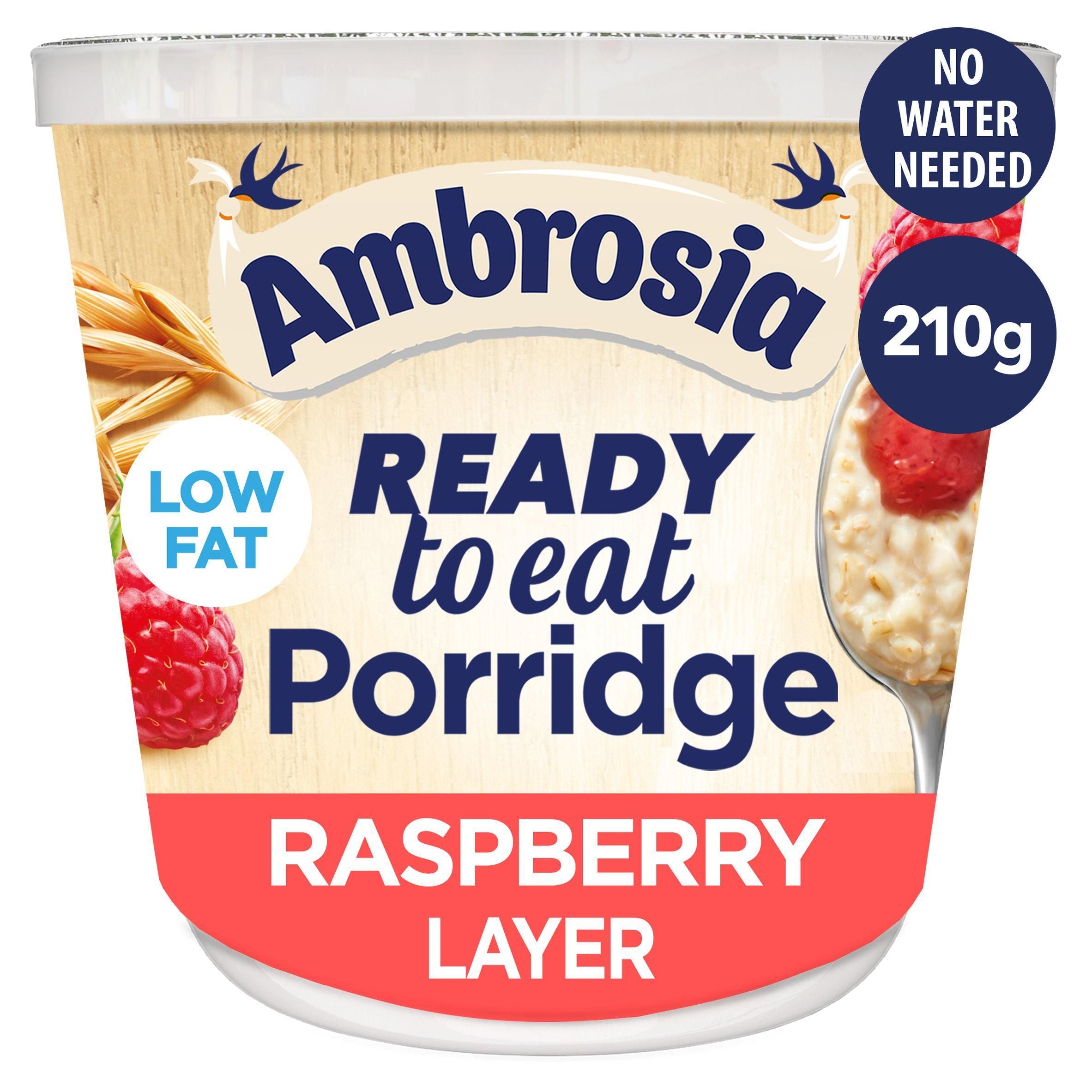 Ambrosia Ready To Eat Porridge Pot with Raspberry Layer 210g - McGrocer