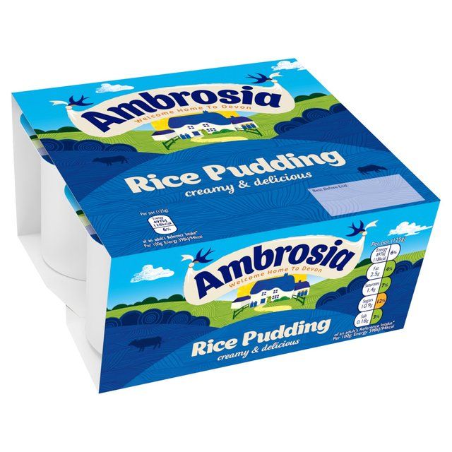 Ambrosia Rice Pudding    4 x 125g - McGrocer