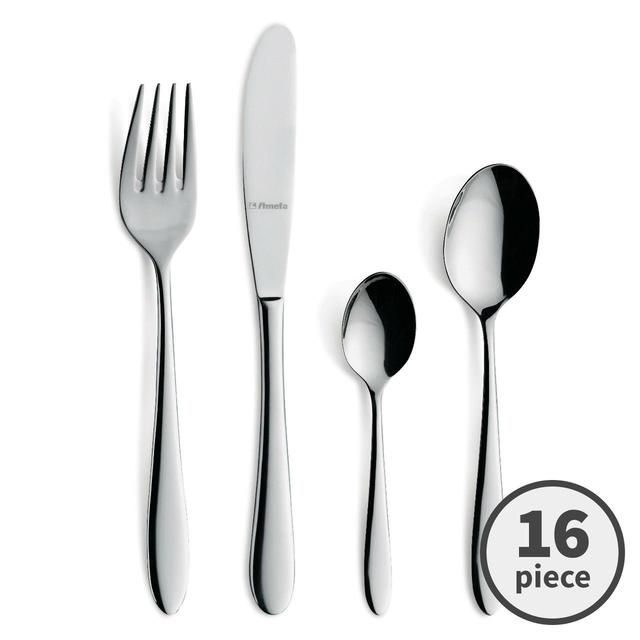 Amefa Modern  Stainless Steel  Cutlery Set   16 per pack - McGrocer
