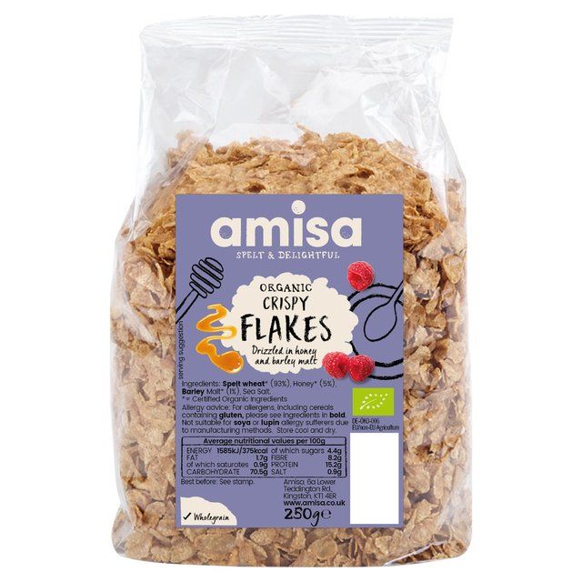 Amisa Organic Crispy Spelt Flakes   250g - McGrocer
