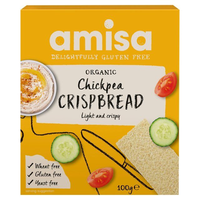 Amisa Organic Gluten Free Chickpea Crispbread   100g - McGrocer