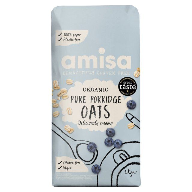 Amisa Pure Porridge Oats Gluten Free Organic   1kg - McGrocer