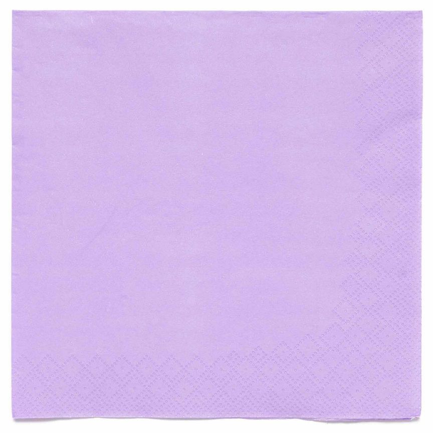 Amscan 20 Lavender Luncheon Paper Napkins - McGrocer