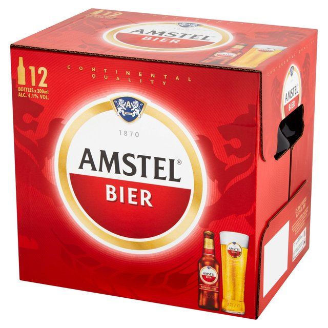 Amstel Lager Beer Bottles   12 x 300ml - McGrocer
