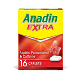 Anadin Extra Aspirin & Paracetamol Fast Acting Pain Killer Caplets   16 per pack - McGrocer